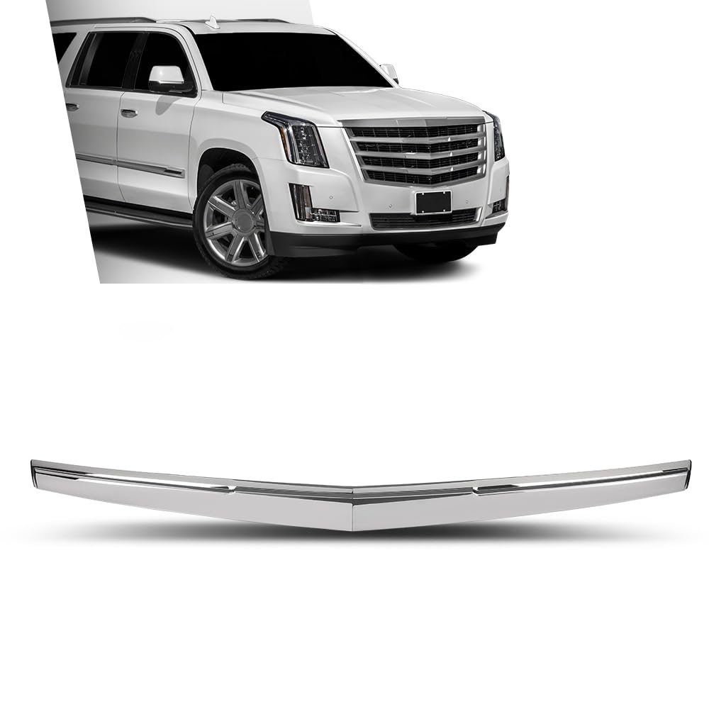 G-PLUS Hood Molding Trim Moulding Chrome Compatible with Cadillac Escalade/ESV 2015-2020, Fit for Models Without Sport Package 22956470, GM1235129