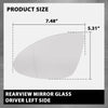 G-PLUS Left Rear View Mirror Glass, Compatible with Porsche Cayenne 2011-2017 with Heat, Driver Side, 958-731-521-20, 95873152121, 95873152120