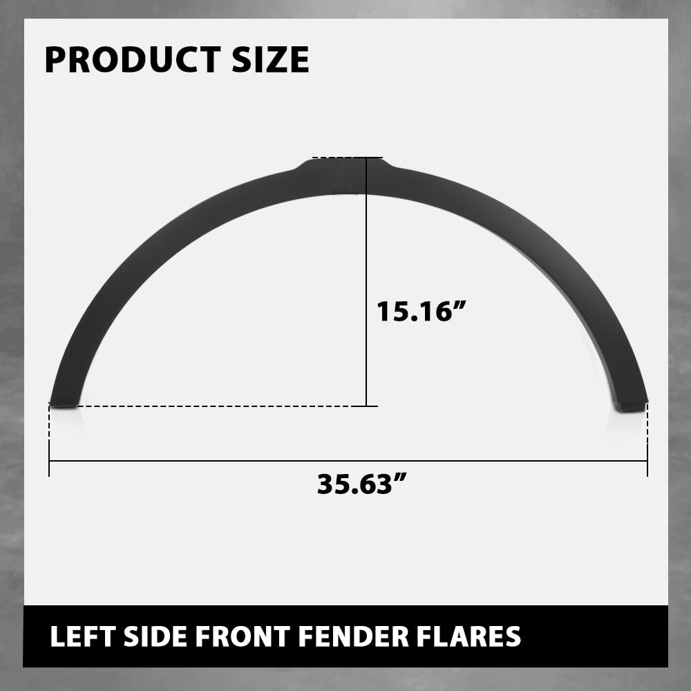 G-PLUS Front Left Fender Flares W/Sensor Hole, Compatible with Range Rover Evoque 2012-2017 LR044280, LR036053
