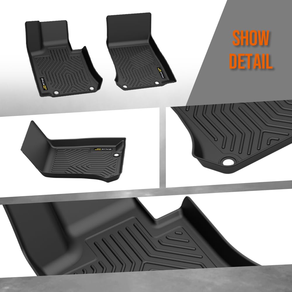 G-PLUS Floor Mats and Cargo Liner Compatible with Benz GLC 2016 2017 2018 2019 2020 2021 2022 (Not Fit GLC Coupe Model) All Weather Protection TPE Floor Liners 1st & 2nd & 3rd Row Black