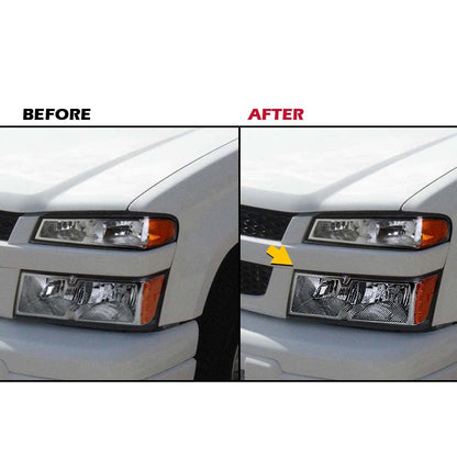 G-PLUS Headlights Assembly Bumper Lights Cover Smoke Compatible with 2004-2012 Chevy Colorado/GMC Canyon.2006 Isuzu i-280/i-350.2007-2008 Isuzu i-290/ i-370 19328954,19328955