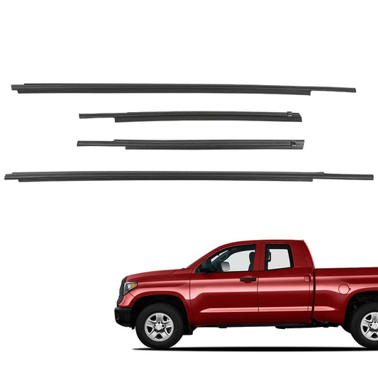 G-PLUS Rubber Strip Outer Door Belt Moulding Compatible with Toyota Tundra DCB 2007-2018 4pcs Weatherstrips Left&Right&Front&Rear Door 68160-0C020 68210-0C020 68163-0C010 68164-0C010