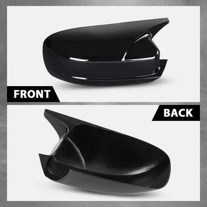 G-PLUS Side Mirror Covers Shell Cap Left and Right Compatible with Dodge Charger SRT 2015-2023 Horn Style Black