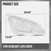 G-PLUS Headlight Lens Cover Compatible with Benz E-Class W212 E350 E500 E63 2009 2010 2011 2012 2013 (Only for 4-Door) Left & Right Side A2128209661, A2128209561 Front Headlamp Lens Cover Clear