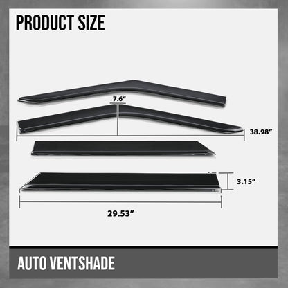 G-PLUS Outside Low Profile Rain Guards 4PCS Compatible with Ford Explorer 2020-2025 Out-Channel Window Vent Wind Deflectors Visors Shades Smoke