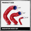 G-PLUS Radiator Hose Set Upper Lower and Bypass Hoses Compatible with John Deere Models Red