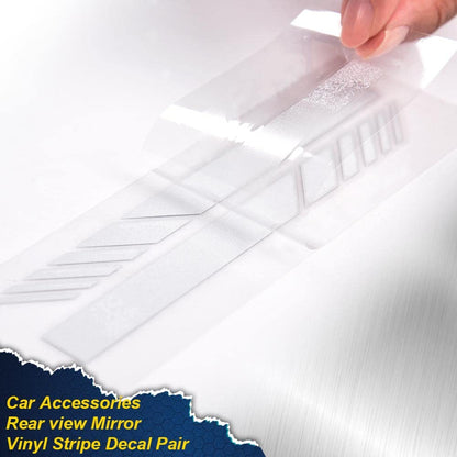 G-PLUS Rearview Mirror Carbon Fiber 5D Sticker Vinyl Stripe Decal Compatible with Car Accessories,2Pcs/Set (Silver)