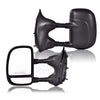 G-PLUS Manual Towing Side Mirrors Compatible With Only 1999-2016 Super Duty F250 F350 F450 F550 Models,Driver & Passenger Side Mirror Set Black