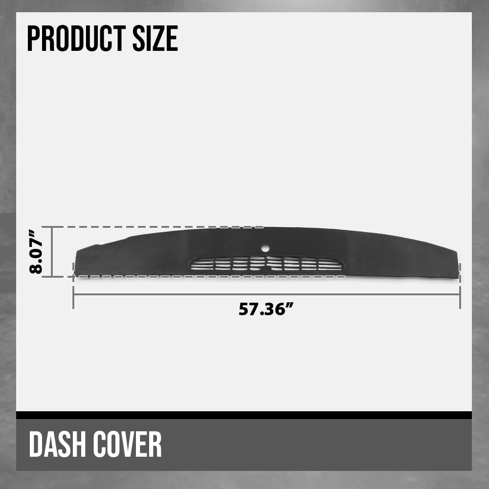 G-PLUS TPE Dash Defrost Vent Cover Upper Dashboard Panel Compatible with Chevy Silverado GMC Sierra 2007-2013 / Chevy Tahoe Avalanche Suburban & GMC Yukon XL Denal & Cadillac Escalade 2007-2014 Black