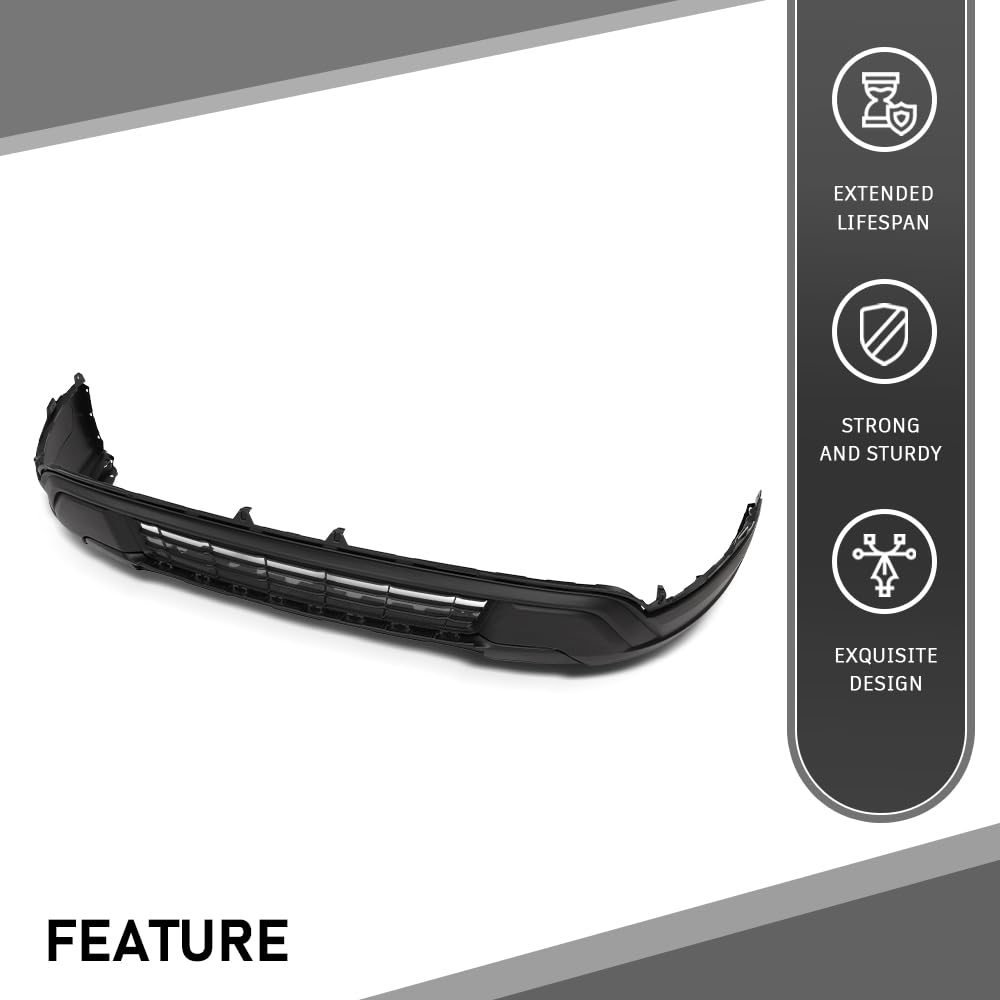 G-PLUS Front Lower Bumper Cover Fascia Compatible with Ford Explorer 2018 2019 (Submodel: Base, XLT), JB5Z17D957AB, FO1015127, Primed Black
