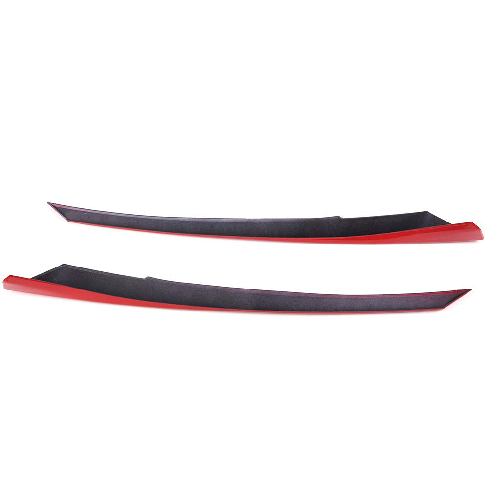Red 3PC Grille Trims Compatible with Honda Civic 2016 2017 2018 | Type-R Style Front Hood Grille Moulding Cover Trim with Tape