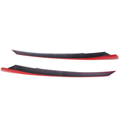 Red 3PC Grille Trims Compatible with Honda Civic 2016 2017 2018 | Type-R Style Front Hood Grille Moulding Cover Trim with Tape