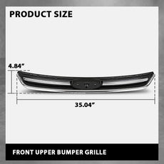 G-PLUS Front Upper Grille for Ford Escape 2013-2016 Chrome Molding Close-up View
