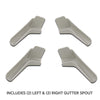 G-PLUS RV Rain Gutter Spout Long Version Left and Right Grey Gutter Spout 3 1/2" Long 4pcs