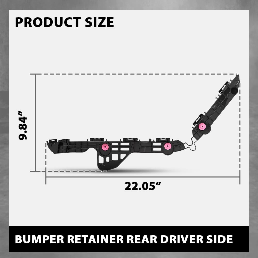 G-PLUS Rear Left Bumper Brackets Support, Compatible with Toyota Camry 2018-2024, Driver Side, 5257606160, TO1132128