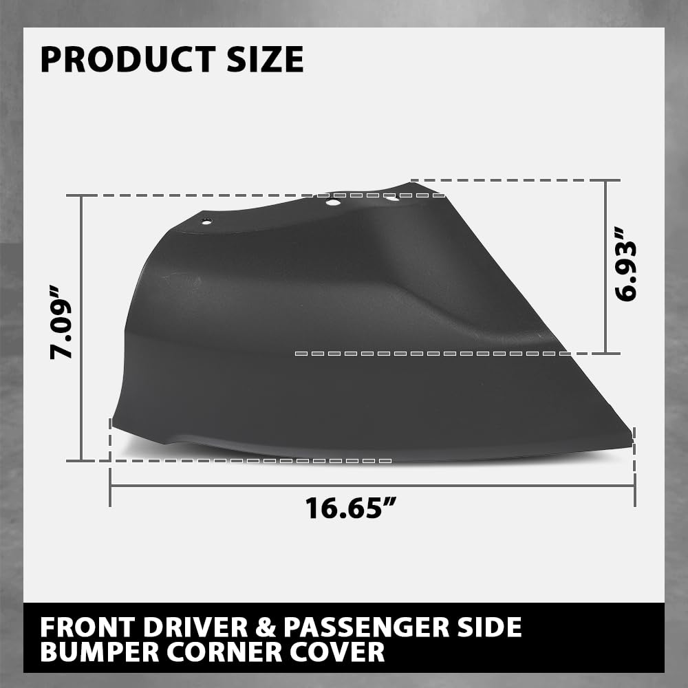 G-PLUS Pair Front Bumper Corner Cover, Compatible with Ford EcoSport 2018-2022, LH Driver & RH Passenger Side 2PCS, FO1017102, FO1016102