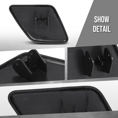 G-PLUS Headlight Washer Cover Cap Left & Right Compatible with Volvo XC90 2007 2008 2009 2010 2011 2012 2013 2014 39875253, 39875254 Glossy Black