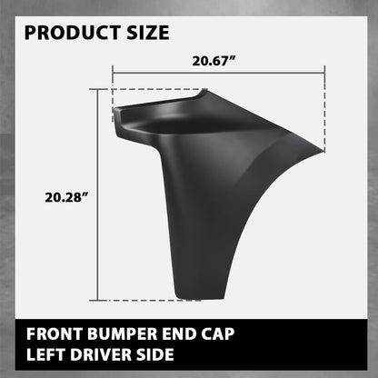 G-PLUS Front Bumper End Cap Extension Trim Left Driver Side Compatible with Chevy Silverado 1500 2019-2022 Replacement for GM1016110