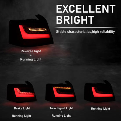 G-PLUS LED Tail Light Assembly Rear Brake Lamp Left Compatible with Audi A6 C7 2012-2016,Not Fit for S Line/TDI / S6 Model 4G5945093A Luces Traseras Faros Traseros