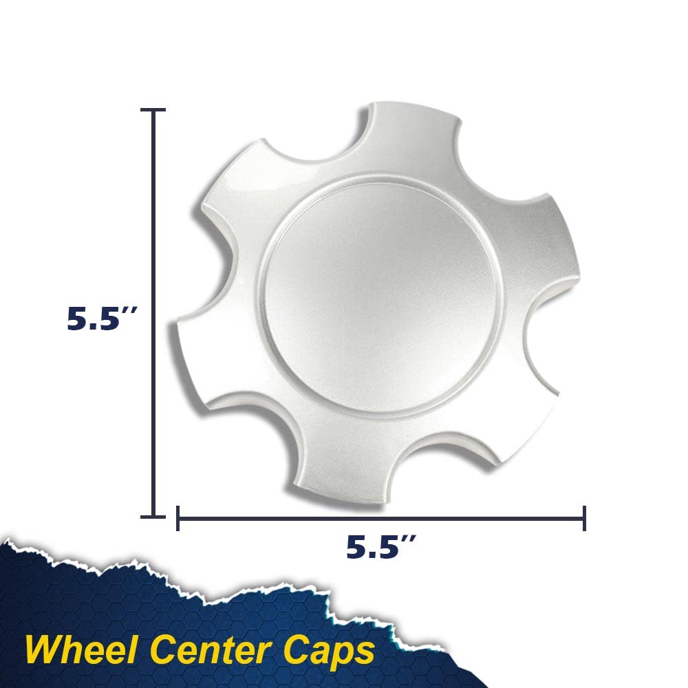 G-PLUS Wheel Center Caps Compatible with 03-07 Toyota Tundra Sequoia Replacement Hub Cap 4PC Kit, Silver