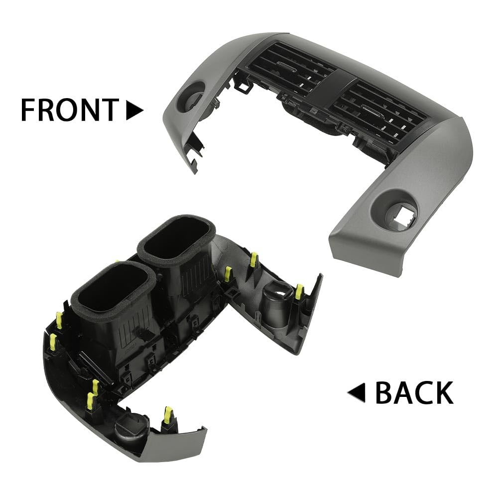 G-PLUS Center Dash A/C Heater Air Vent Cover Trim Bezel Switch Compatible with Toyota Rav4 2006-2012 Dashboard Air Vent Panel