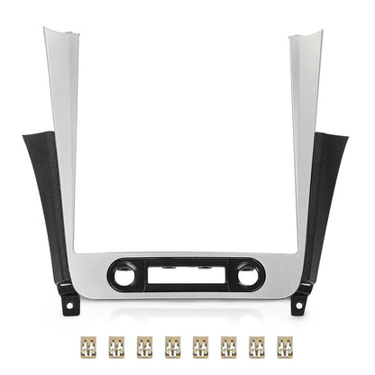 G-PLUS Radio Dash Bezel Trim Vent Compatible with Chevy Malibu 2008-2012 Sliver & Black Car Radio Dashboard Cover