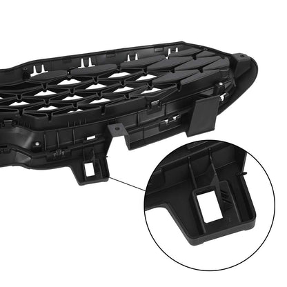 G-PLUS Front Upper Grille Grill With Chrome Trim Compatible with Kia Forte 2019 2020 86350M7010 86350M6000