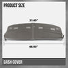 G-PLUS TPE Dash Cover Skin Dash Cover Overlay Skin Compatible with Dodge Ram 1500 2002 2003 2004 2005 / Dodge Ram 2500 3500 2003 2004 2005 Gray