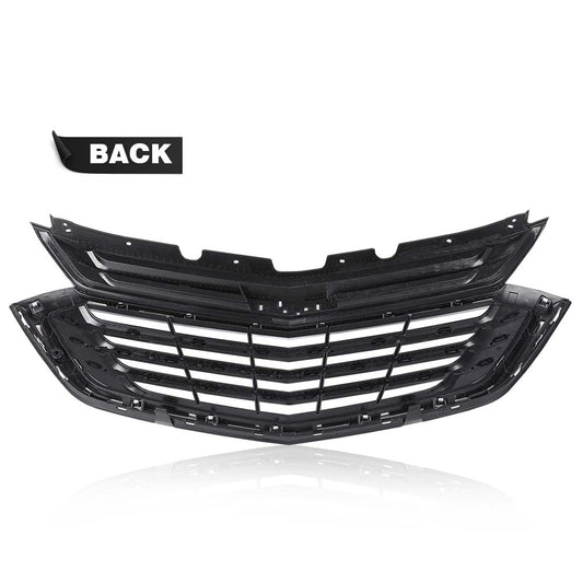 G-PLUS Front Bumper Upper Grille Grill, Compatible with Chevy Equinox 2018 2019 2020, Black & Chrome