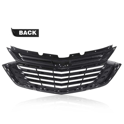 G-PLUS Front Bumper Upper Grille Grill, Compatible with Chevy Equinox 2018 2019 2020, Black & Chrome
