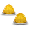 G-PLUS 2PCS 17 LED Dual Function Watermelon Lights Compatible with Trailers, Trucks, Caravans, Pickup, Cars, Van, RVs, Lorries, Boats Stop Turn Signal Marker Light Amber Lens