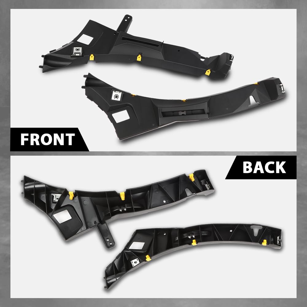 G-PLUS Front Bumper Mount Bracket Support Holder Compatible with Jaguar XJ 2010 2011 2012 2013 2014 2015 2016 2017 2018 2019 Black