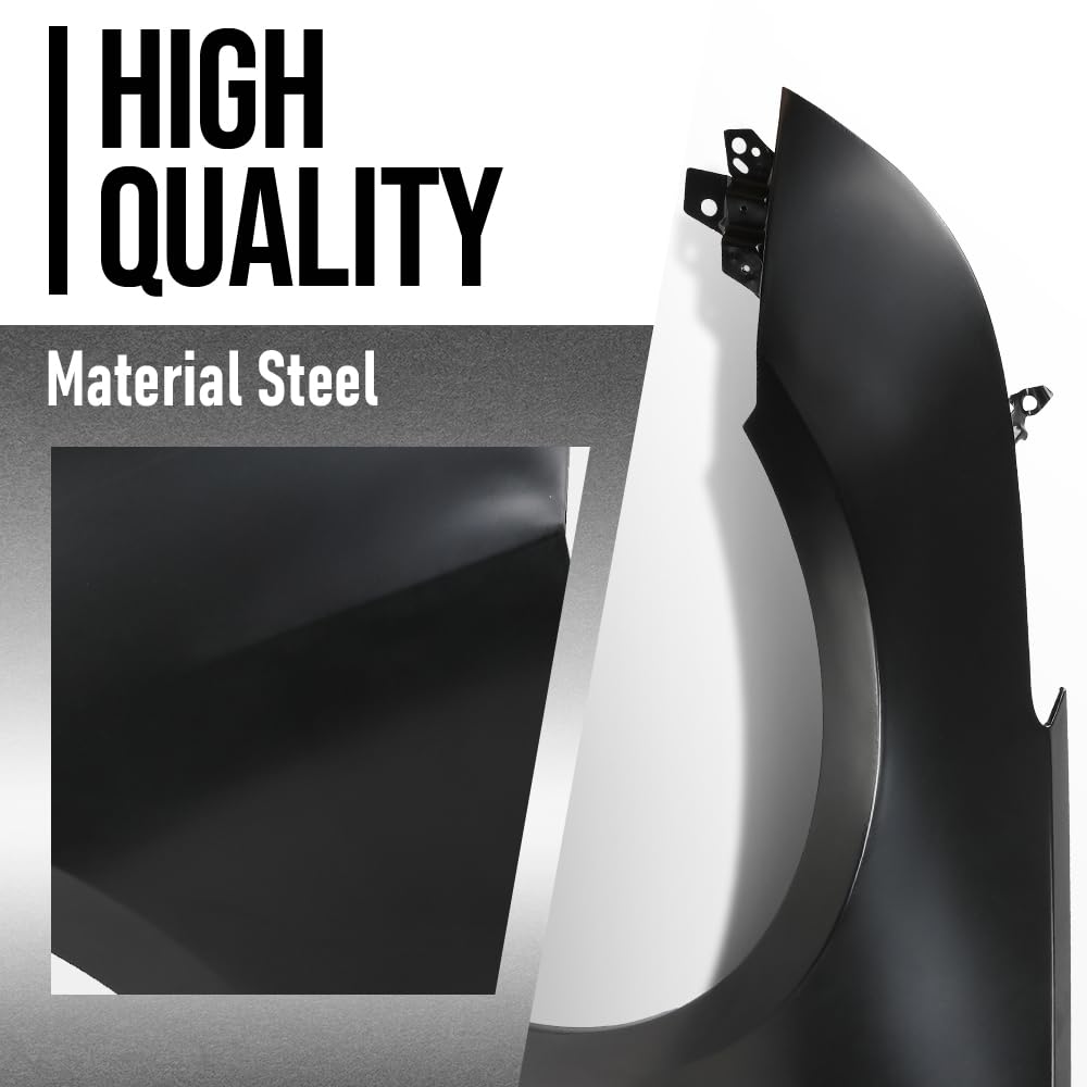 G-PLUS Fender Front Left Driver Side Compatible with Cadillac ATS Sedan 2013 2014 2015 2016 2017 2018 GM1240380, 84110677 Primed Black