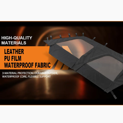 G-PLUS Soft Upper Doors Compatible with Kawasaki Teryx4 4 Seat UTV Models 2012-2022 Only Fit 4 Door Model 2PCS Black