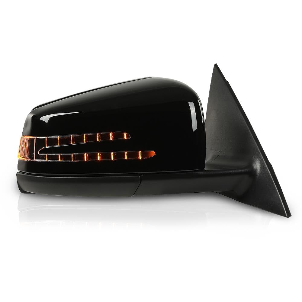 G-PLUS Side Mirror Heated w/Memory Puddle Light Right Passenger Side Compatible with Benz CLA250 (submodel: 4Matic, Base) 2014-2016/Fit Benz CLA45 AMG 4Matic 2014-2016 1178101076 Glossy Black