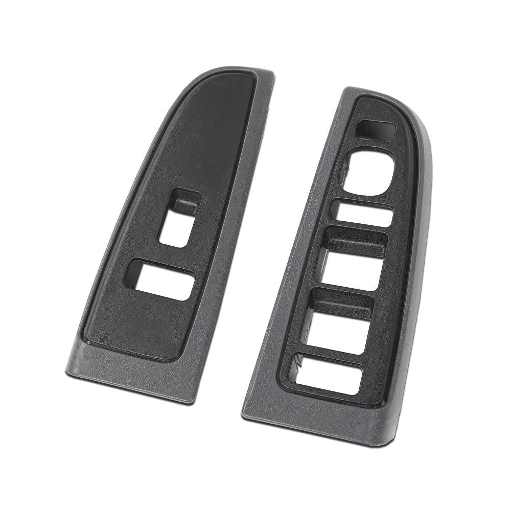 G-PLUS Window Switch Bezel Cover Compatible with Chevy Silverado/GMC Sierra 2003-2007,Fit Chevy Avalanche/Chevy Tahoe/GMC Yukon XL 2004-2006,Fit Chevy Suburban 2004-2007 89045128 89045121 Dark Gray