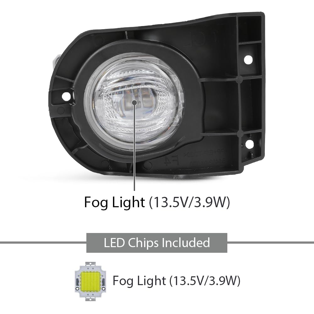 G-PLIS Pair Front Bumper Fog Light with Bracket Left Right Compatible with Toyota Corolla Cross XLE & XLE Hybrid 2022-2024 81482-0A110, 81210 12240, 116-10303R, 116-10304L, TO1038252, TO2592142 Black
