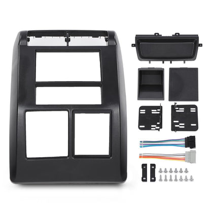 G-PLUS Double Din Radio Dash Cover Kit Compatible with Jeep Wrangler TJ 1997 1998 1999 2000 2001 2002 95-6549 Dash Stereo Mounting Bezel Panel