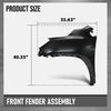 G-PLUS Front Right Passenger Side Fender Assembly Compatible with Chevy Trax 2017-2022 GM1241403, 42334474 Black