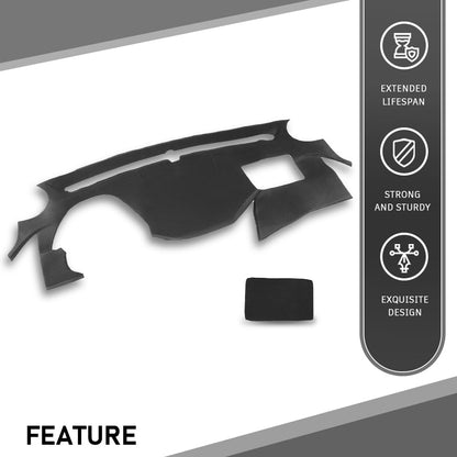 G-PLUS TPE Dash Cover Dashboard Panel Compatible with HYUN.DAI Sonata 2011-2014 Black