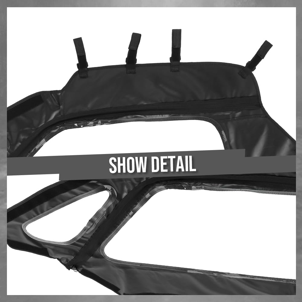 G-PLUS Soft Upper Doors Cab Enclosure Windows Fit RZR PRO XP Ultimate/Premium 2022-2024 2884664 Black