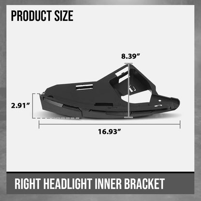 G-PLUS Headlight Holder Bracket Passenger Right Side Compatible with Volvo XC60 2009 2010 2011 2012 2013 30763434 Black