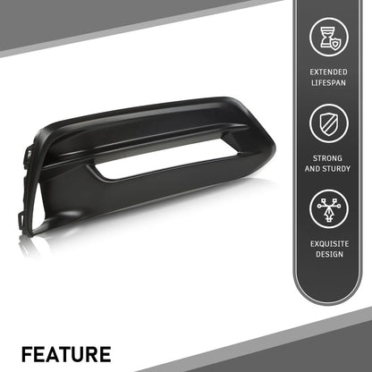 G-PLUS Front Bumper Fog Lamp Bezel Light Cover Passenger Side Compatible with Honda Accord Sedan 2018-2020 Black