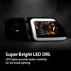 G-PLUS LED Headlights Fit Ford F150 1998-2003,Fit Ford Expedition 1997-2002 DRL Bumper Headlamps w/Corner Parking Lights Strip,Clear Lens Black Housing Amber Reflector Left & Right,faros delanteros