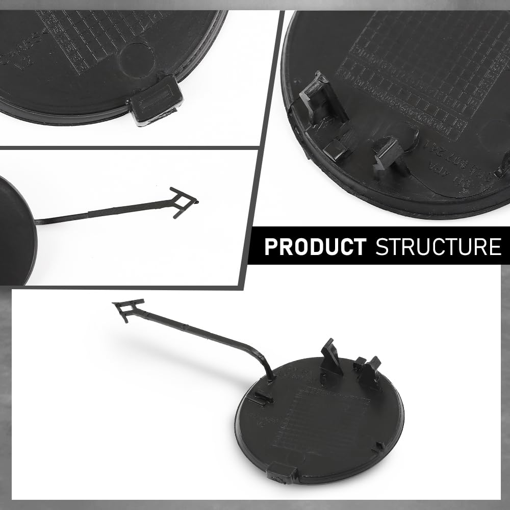 G-PLUS Front Bumper Trailer Towing Tow Hook Eye Cover Compatible with Audi A4 B8 2012-2015 facelifted,NOT Fit S LINE 8K5807241C