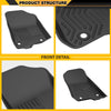 G-PLUS Floor Mats Compatible with Jeep Wrangler JL Unlimited 4 Door Only 2018-2024 (Not Fit for JK or 4XE) All Weather Full Cover Protection Front 1st & 2nd Row Floor Liner Cargo Liners Black