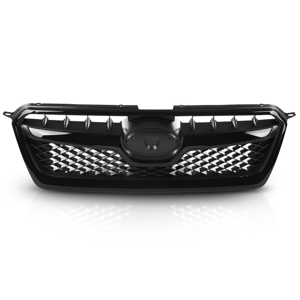 G-PLUS Front Bumper Grille Compatible with Subaru XV Crosstrek 2013 2014 2015 Mesh Grill Assembly 91122FJ020, 91123FJ040, 91123FJ050, SU1200151C, SU1210100, SU1202100