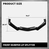 G-PLUS Front Bumper Lip Splitter Compatible with Chevy Corvette C8 All Model 2020-2024 Black