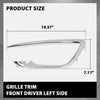 G-PLUS Front Left Bumper Grille Trim Molding Fog Light Trim Chrome, Compatible with Lincoln MKZ 2017-2020, Driver Side, HP5Z15266AB, FO1046105