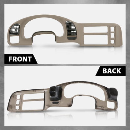 G-PLUS Dash Radio Cluster Trim Bezel Panel Compatible with Chevy Astro/GMC Safari 1995-2005 Beige Dashboard Cover 15718197